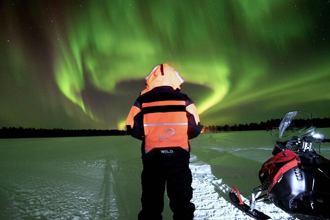 3-Hour Snowmobile Safari to Search Northern Lights in Levi - Sharing a Snowmobile Through the Forest