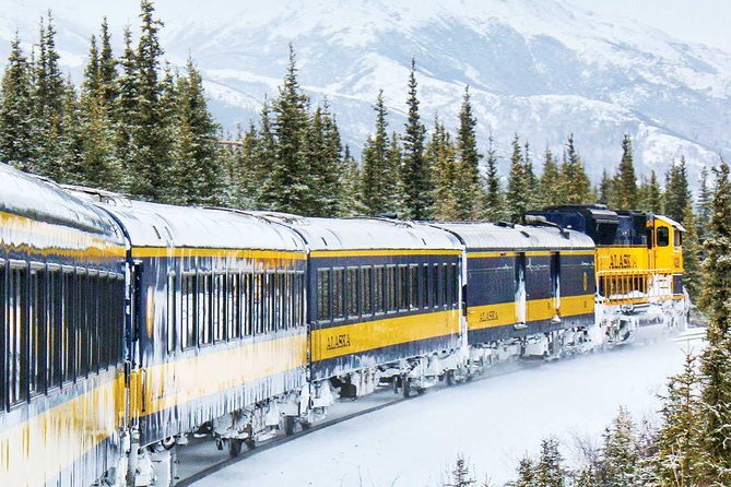 Alaska Railroad Aurora Winter Anchorage to Fairbanks One Way - A winter rail journey from Anchorage to Fairbanks