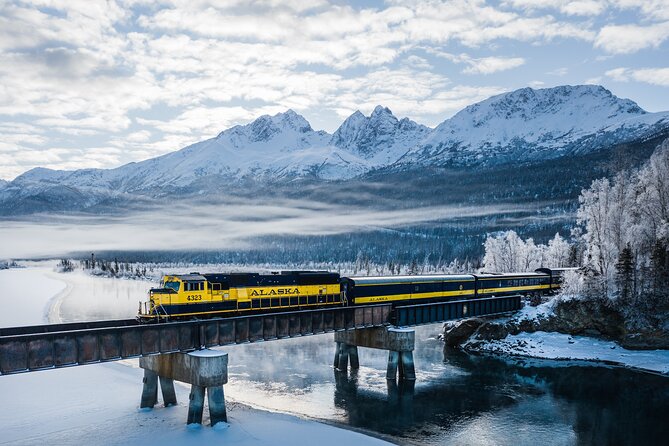 Alaska Railroad Aurora Winter Anchorage to Fairbanks One Way - Talkeetna and the Susitna River views