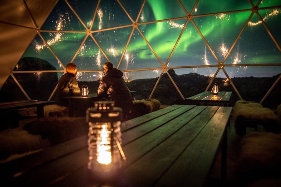 Aurora Basecamp: Northern Lights Nighttime Observation Tour - Heated domes, fire pits, and the waiting game