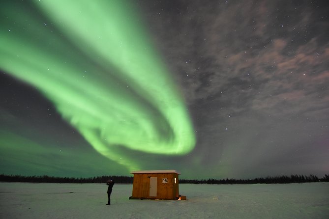 Aurora Borealis Viewing and Ice Fishing Adventure - Waiting for the aurora at Chena River Lakes