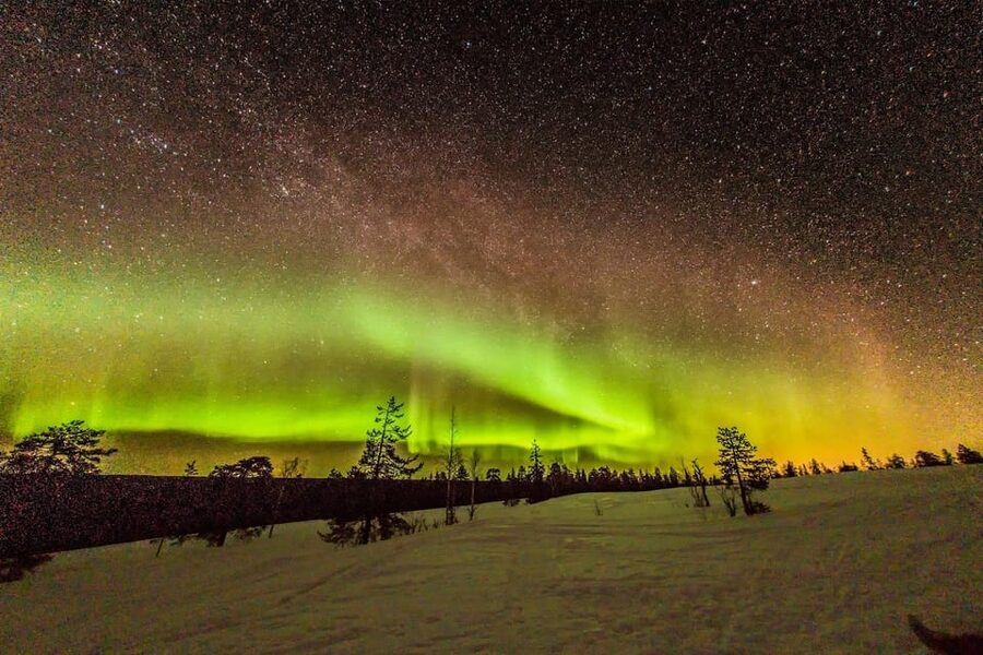 Auroras Northern Lights in Saariselka - What happens when the clouds refuse to cooperate