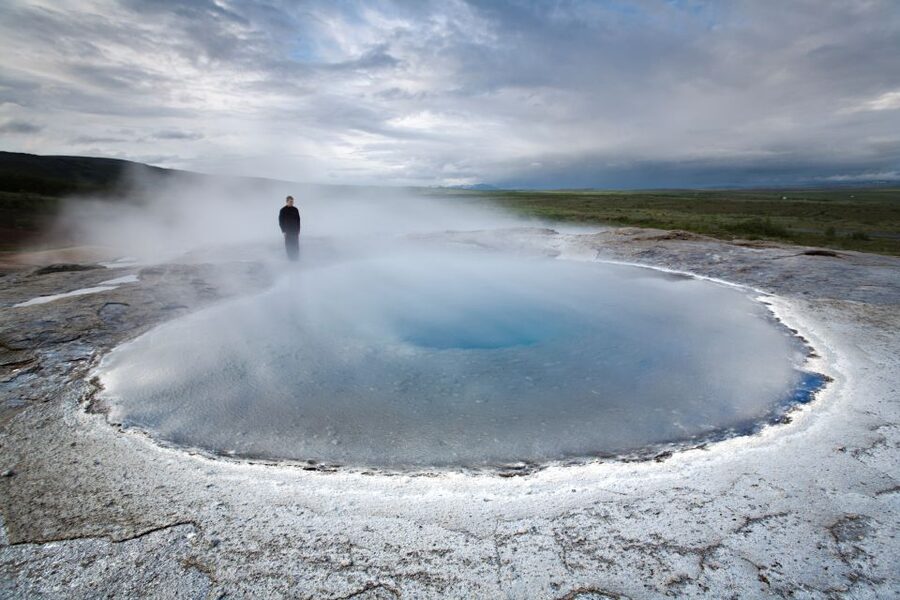 From Reykjavik: Golden Circle and Northern Lights Combo - Geysir and Strokkur: Iceland’s reliable burst of steam