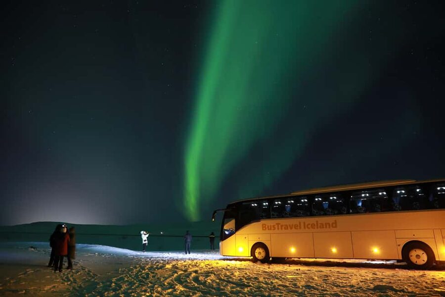 From Reykjavik: Northern Lights Bus Tour with Hot Cocoa - What to expect at the viewing stops