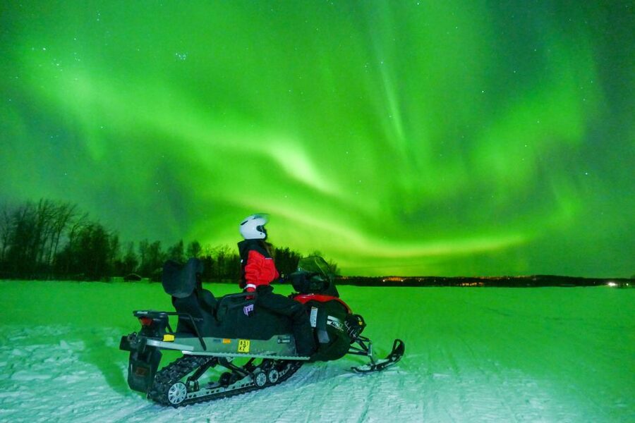 From Rovaniemi: Searching Aurora with Snowmobile - What sharing a snowmobile really means