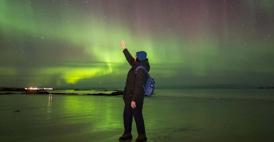From Svolvaer: Private Northern Lights Search Trip - Meeting guides Andrea and Eric