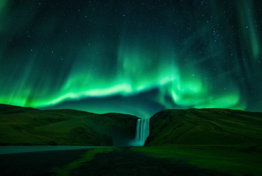 Iceland: South Coast and Northern Lights Tour - Skógafoss and the climb to the upper view