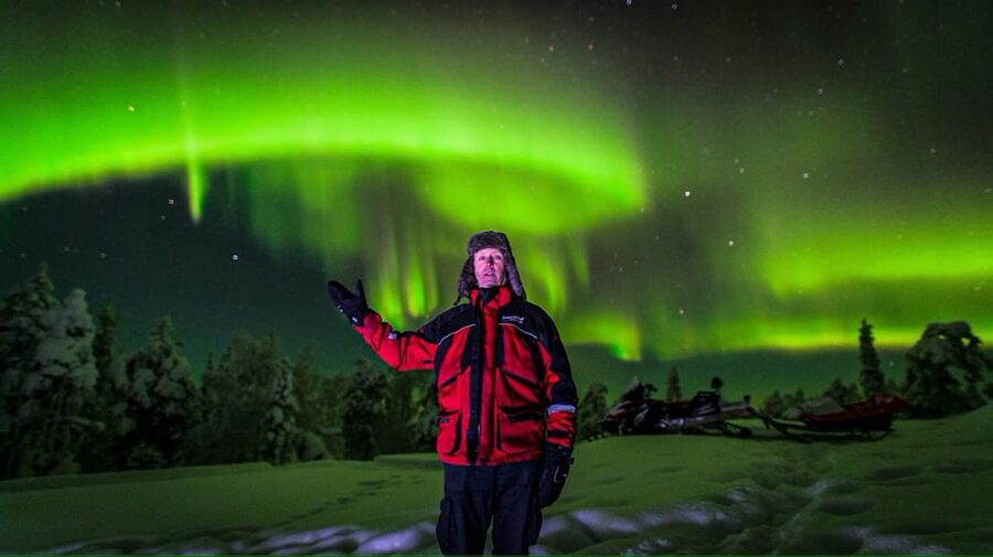 Inari: Northern Lights Hunt Snowmobile Safari - Hotel pickup and the first hour