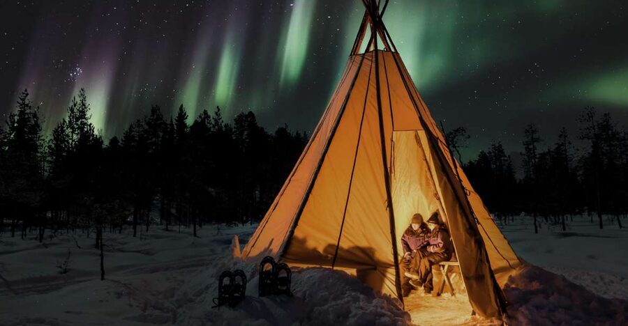 Levi: Northern Lights Campfire - Leaving Levi for an open Arctic sky