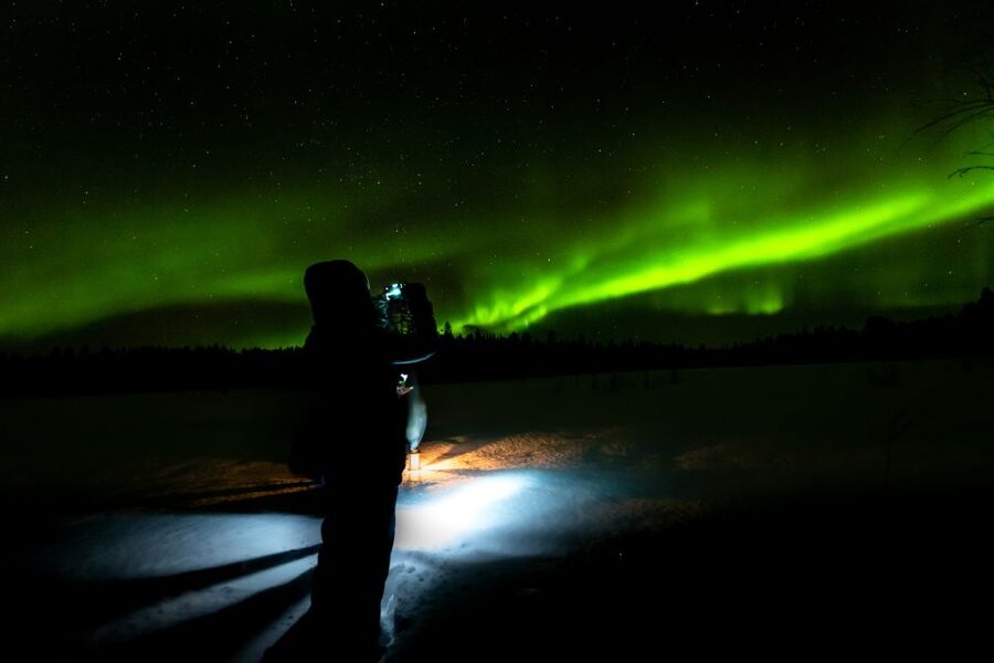 Levi: Northern Lights Tour by Minivan - First Stops: Snow, Lakes, and Star Constellations