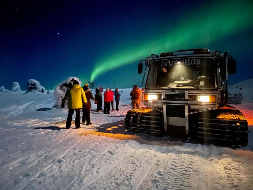 Levi: Northern Lights Tour on a Snowcat - Climbing Levi Fell in a Heated Cabin