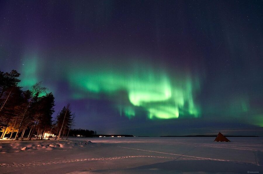 Luleå : Northern lights snowmobile tour - Leaving Luleå for Brändön Lodge