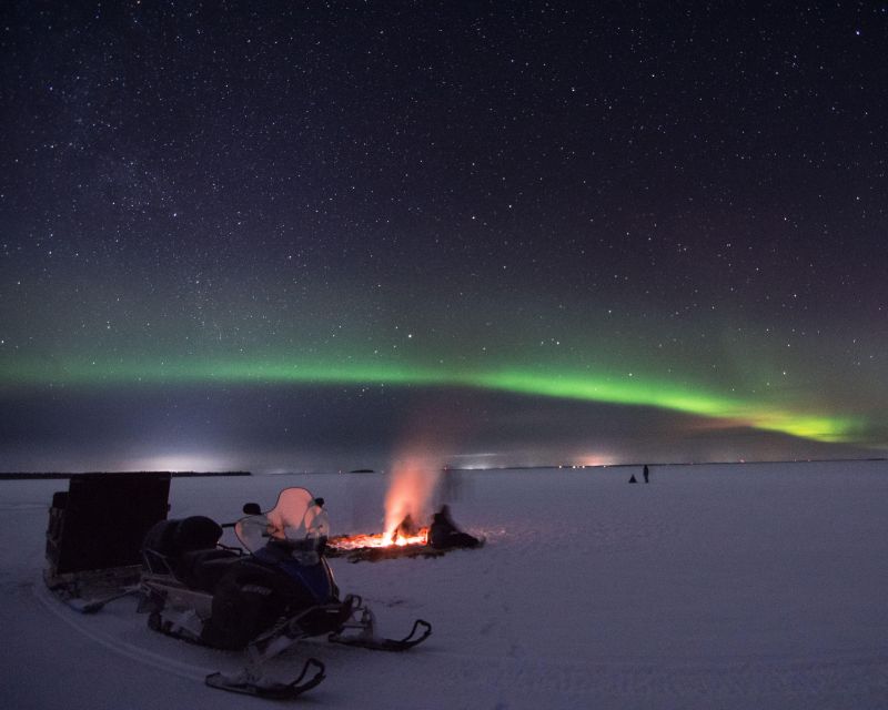 Luleå : Northern Lights Tour on a Snowmobile drawn Sled - Setting out from Brändön Lodge after dark