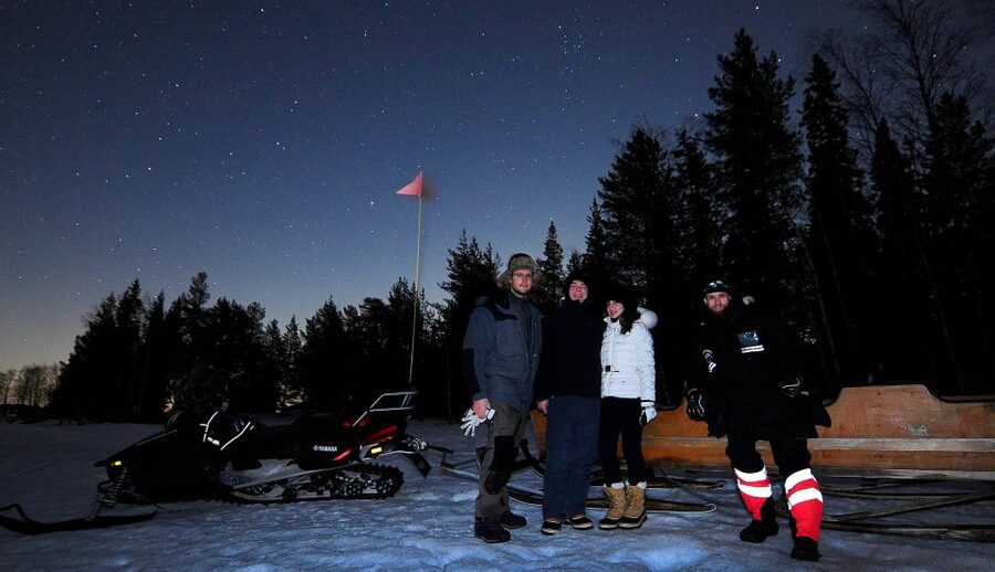 Luleå : Northern Lights Tour on a Snowmobile drawn Sled - Learning how the Aurora Borealis works