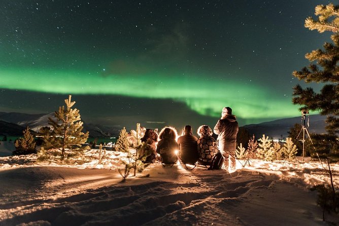 Minibus Northern Lights Chase with Photography from Tromsø - Leaving Tromsø behind after dark