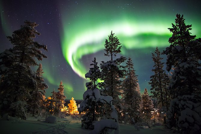 Northern Lights Hunting with Snowmobiles - Chasing clearer skies with forecast-based stops