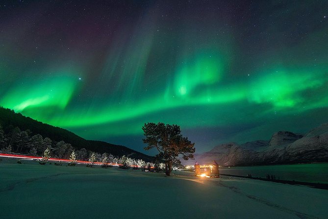 Northern Lights Minibus Chase from Tromsø with Chasing Lights - Campfires, hot blackcurrant, and dinner outdoors