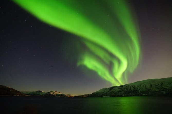 Northern lights - TeslaX Ecofriendly Car - A quiet electric ride into the Arctic night