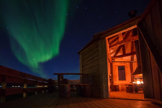 Reindeer Camp Dinner with Chance of Northern Lights in Tromso - Warming up inside the lavuu