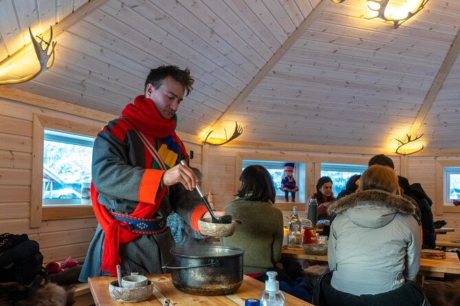 Reindeer feeding & Saami Culture with chance for Northern Lights - Dinner in the wooden lavvu