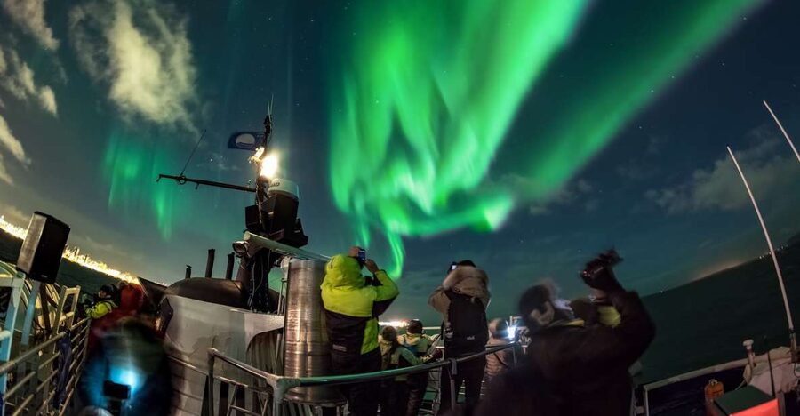 Reykjavik: 2-Hour Northern Lights by Boat with Backup Plan - Leaving Reykjavik’s Old Harbor for Faxaflói Bay