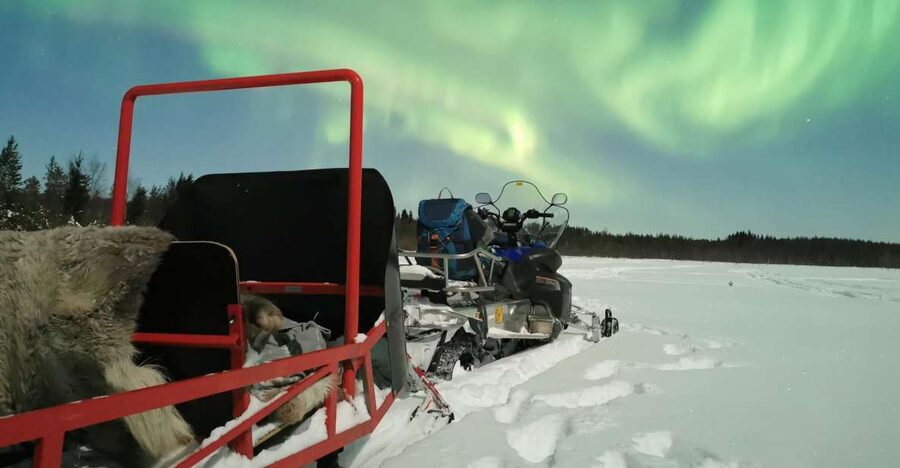 Rovaniemi: Northern Lights Sledge Ride - Frozen lakes, forest stops, and the search for clear sky