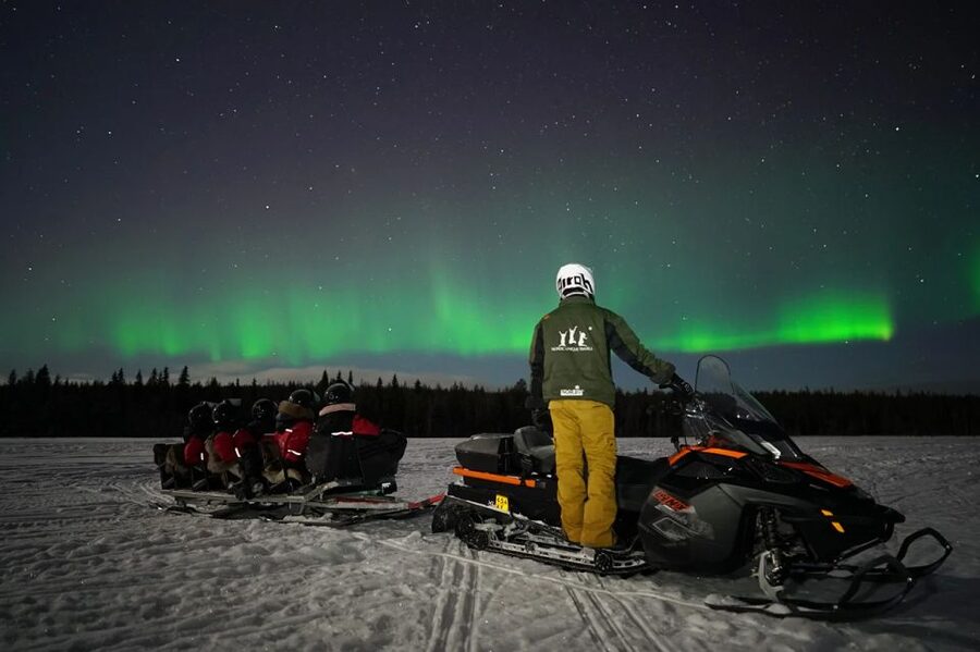 Rovaniemi: Northern Lights Sleigh Ride - Hot blueberry juice, gingerbread, and the campfire question