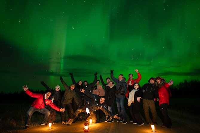 Rovaniemi: Northern Lights Small Group Money-Back Guarantee - Leaving Rovaniemi in a warm, small-group van
