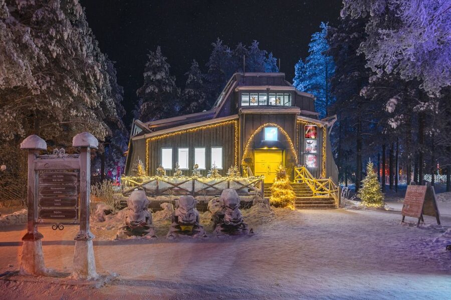 Rovaniemi: Search for Northern Lights Snowmobiling Trip - Riding into the snowy forest after dark