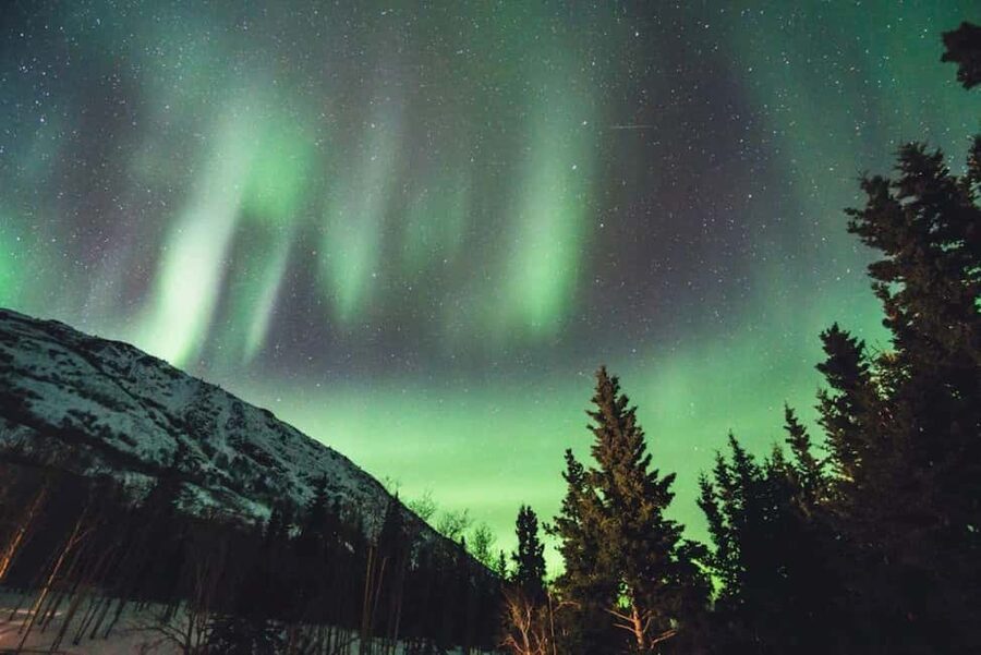 Sälen: Northern Lights Snowshoe Adventure with Pickup - Warm drinks, Swedish food, and the campfire pause