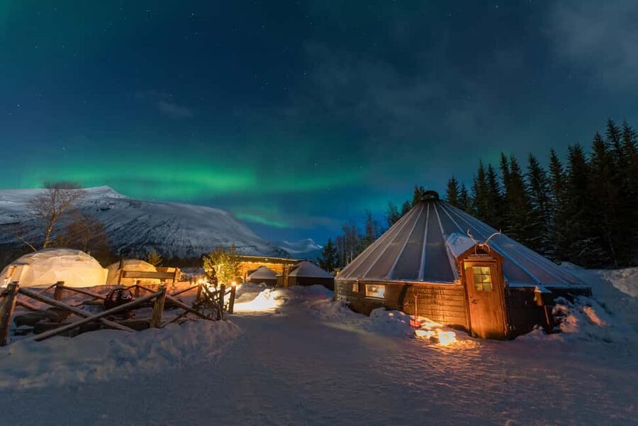 Sami Culture, Northern Lights & Reindeer Visit at Camp Tamok - Meeting the reindeer at the Sami camp