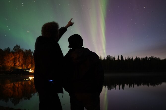 Spectacular Chena Hot Springs Northern Lights Experience - Soaking in the natural rock pool