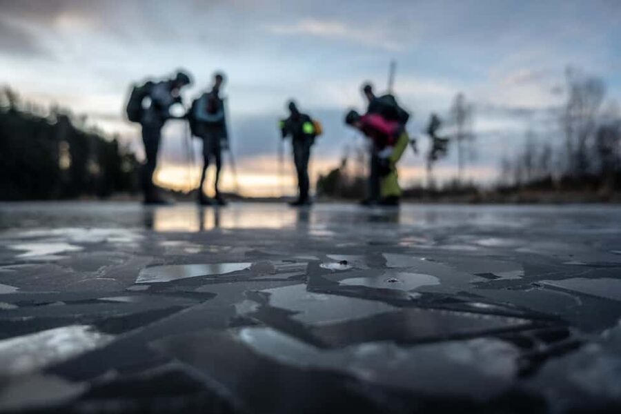 Stockholm: Ice Skating with fire & chance of Northern Lights - Firelight changes the whole mood