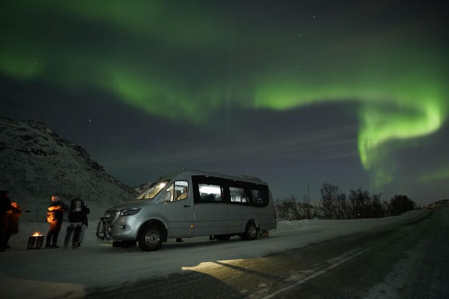 Tromsø: Chase Aurora in Minibus and Free Aurora Portrait - Key points at a glance