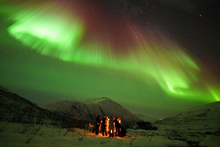 Tromsø: Chase Aurora in Minibus and Free Aurora Portrait - Two hours by minibus, then perhaps much farther