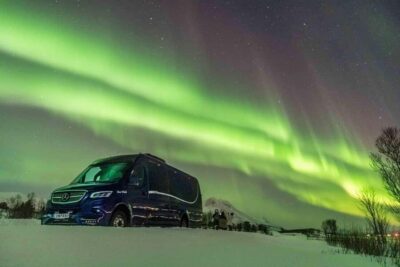 Northern Lights Chase in a Mercedes Benz with Photos
