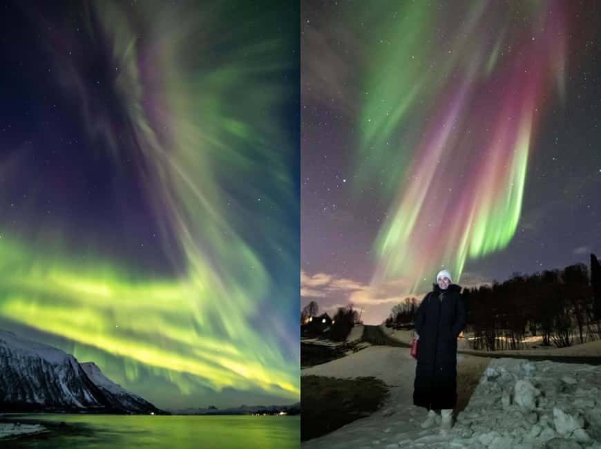 Tromsø: Northern Lights Chase in a Mercedes Benz with Photos - Waiting outdoors with thermal suits and hot chocolate