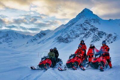 Snowmobile Tour with Aurora Crystal Lavvo Stay